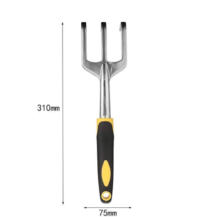 3-Piece Green Gardening Tool Set - Heavy Duty Aluminum Alloy with Bonus Claw Gardening Gloves - Rust Resistant Hand Trowel, Cultivator and Transplanter for Planting, Digging and Weeding