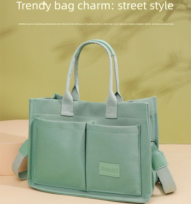 Pink Large Canvas Tote Bag for – product detail