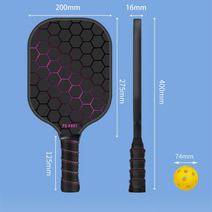 Blue Pickleball Paddle Set - Premium Fiberglass Surface - Lightweight Honeycomb Core, Cushioned Non-Slip Grip, Professional Performance for All Skill Levels, Complete Kit with Carry Bag and Balls
