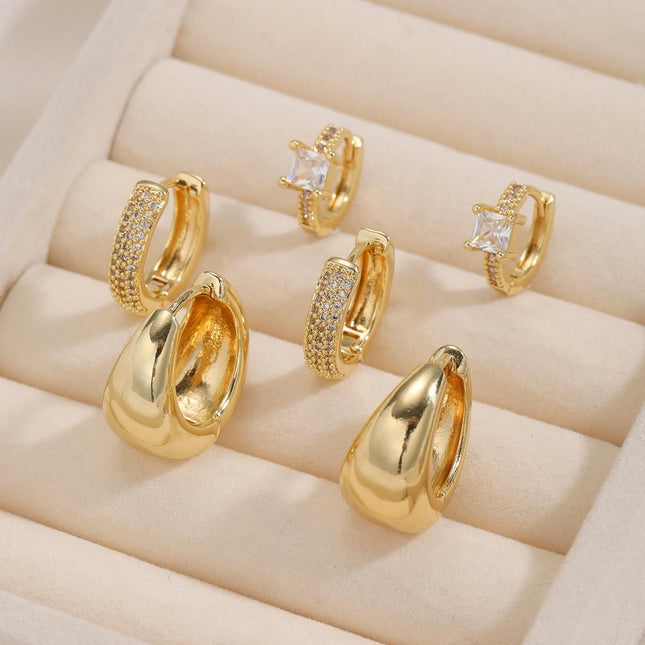 Cubic Zirconia Twisted Hoop Earring – product detail