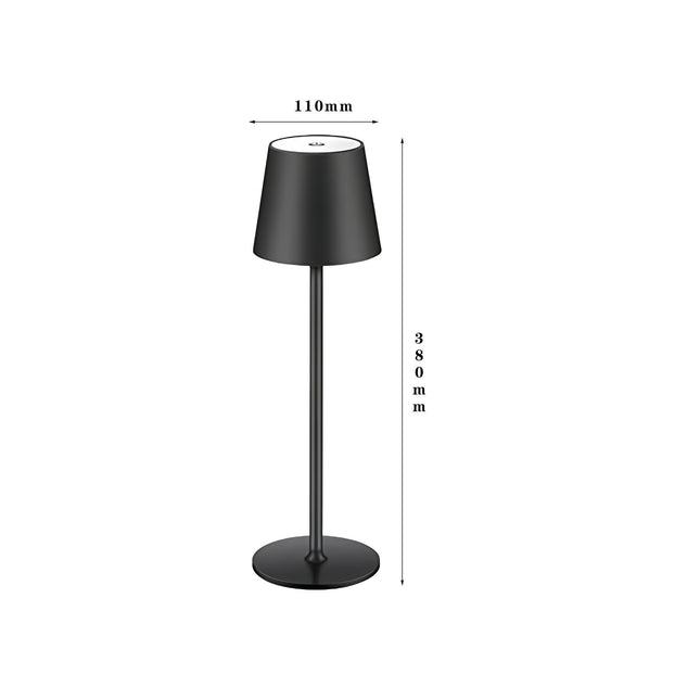 LED High-Foot Table Lamp with Touch Control (Black with a rounded V888-ELOSUNG48980