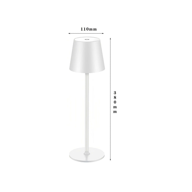 LED High-Foot Table Lamp with Touch Control (White with a rounded V888-ELOSUNG48981