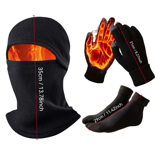 3-in-1 Black Winter Windproof and Thermal Sport Gear – product detail