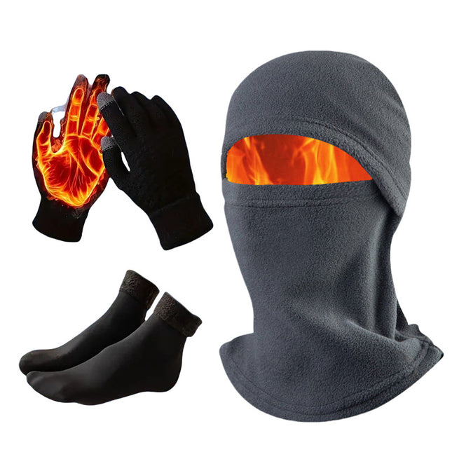 3-in-1 Grey Winter Windproof and Thermal Sport Gear