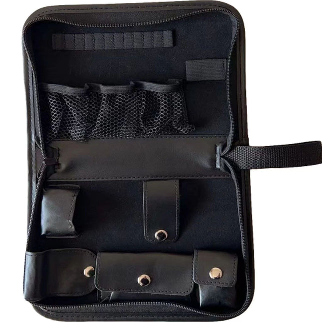 Black Premium PU Leather Golf Accessory Organizer
