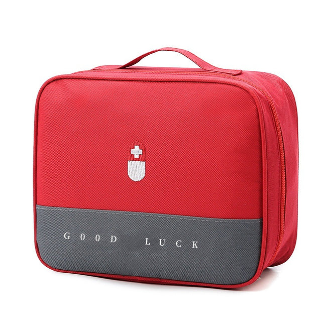 Red Large Capacity Empty First Aid Kit 25 x 14 x 20 CM
