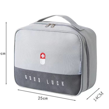 Red Large Capacity Empty First Aid Kit 25 x 14 x 20 CM - Durable Oxford Cloth Emergency Medical Storage Bag for Home Car Camping Travel
