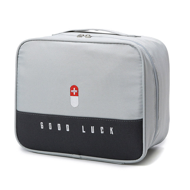 Grey Large Capacity Empty First Aid Kit 25 x 14 x 20 CM