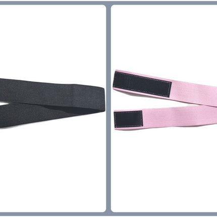 Adjustable Elastic Headband & Wig Grip Band - Comfortable and Seamless Edge Fixer for Wigs and Frontals (Black + Pink)