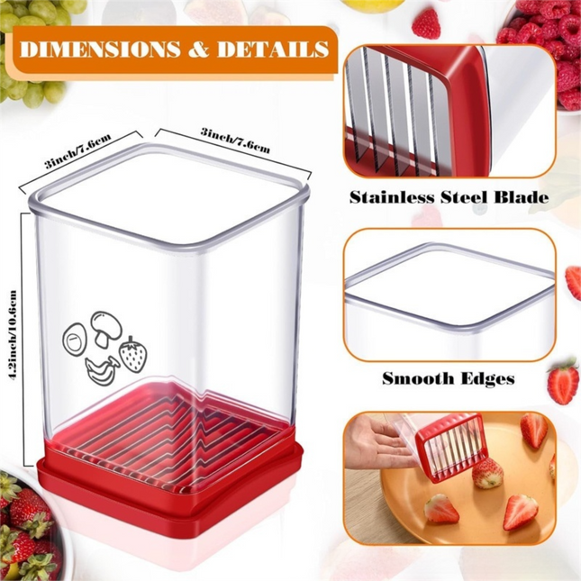 Handheld Fruit & Vegetable Speed Precision Slicer Integrated Safety Push Plate – product detail