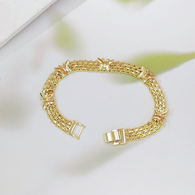 Gold Vintage Hollow Butterfly Metal Chain Bracelet – product detail