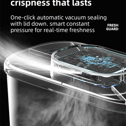 10L Smart Vacuum Pet Food Storage Container - Moisture & Insect Proof, Constant Pressure Paws-Keep-Fresh(Transparent White)