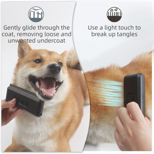2-in-1 Black Self-Cleaning Pet Grooming Comb – product detail