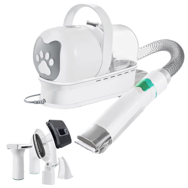7-in-1 White Multifunctional Pet Grooming Vacuum Kit