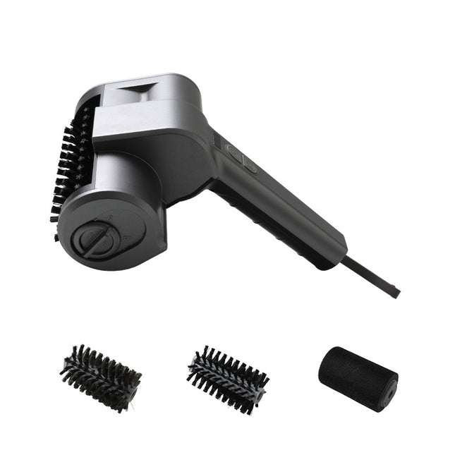 3-in-1 Black Cordless Electric Grill Cleaner Built-in LED & USB Charging