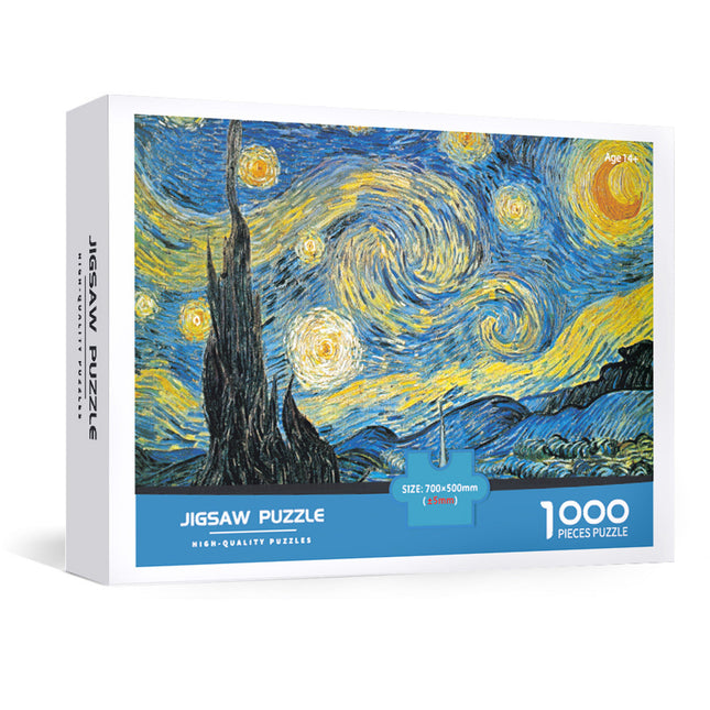 1000-Piece Large Jigsaw Puzzles with 70x50CM Display (Starry Sky V888-ELOSUNG49204