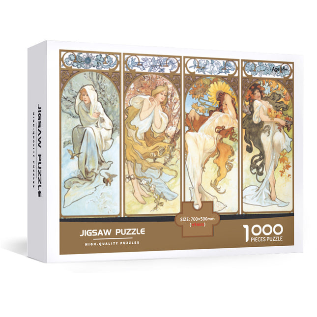 1000-Piece Large Jigsaw Puzzles with 70x50CM Display (Four Seasons V888-ELOSUNG49205