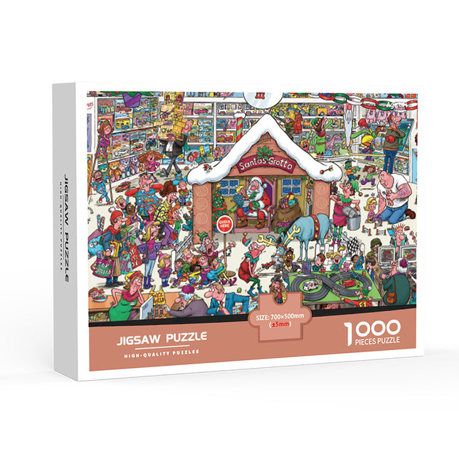 1000-Piece Large Jigsaw Puzzles with 70x50CM Display (Christmas Store V888-ELOSUNG49211