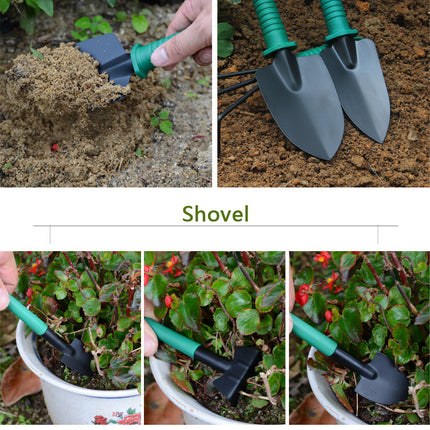 10-Piece Green Professional Garden Tool Set with Carrying Case - Ergonomic Gardening Kit for Digging, Weeding & Pruning