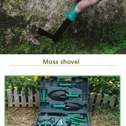 10-Piece Green Professional Garden Tool Set with Carrying Case - Ergonomic Gardening Kit for Digging, Weeding & Pruning