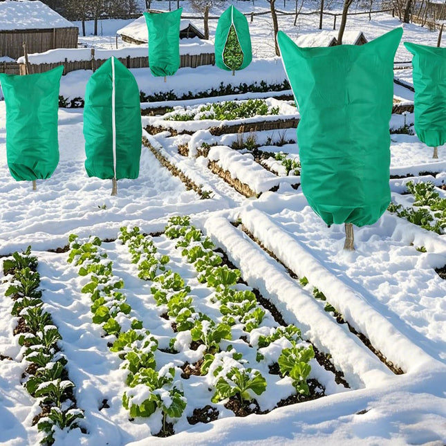 4-Pack Winter Plant Cold Protection Covers with Zipper & Drawstring – product detail