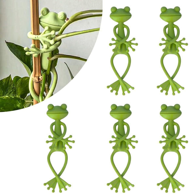 5-Pack Flexible Frog Plant Ties & Multifunctional Organizers