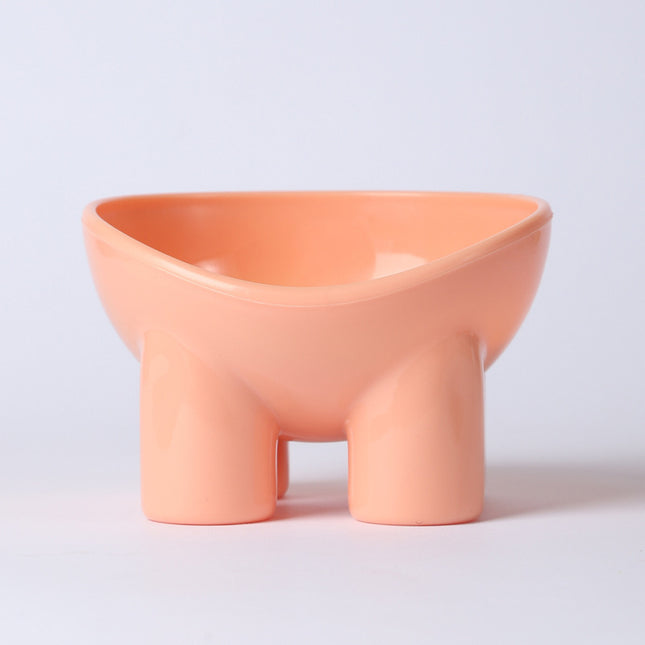 2-Pack Macaron Pink Elevated Pet Bowls with Anti-Tip 4-Leg Base