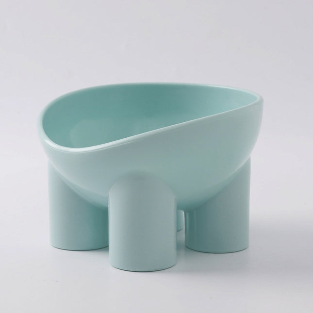 2-Pack Macaron Blue Elevated Pet Bowls with Anti-Tip 4-Leg Base