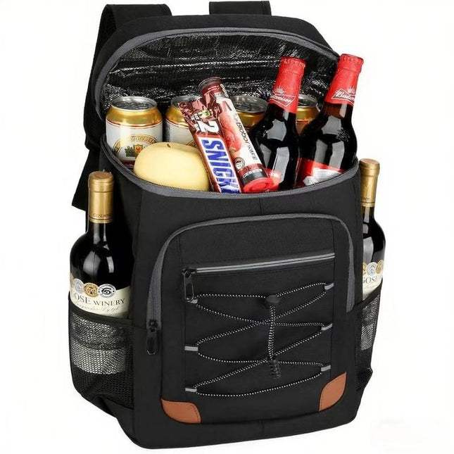 Black 5.55 Gallons Large Insulated Picnic Backpack with Multi Pockets & Leak-Proof V888-ELOSUNG49295