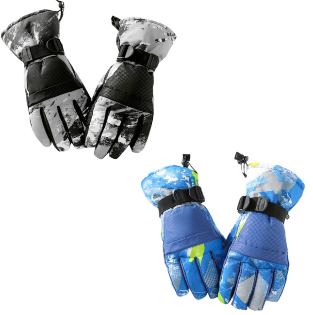 2-Pair Winter Waterproof Touchscreen Ski Gloves