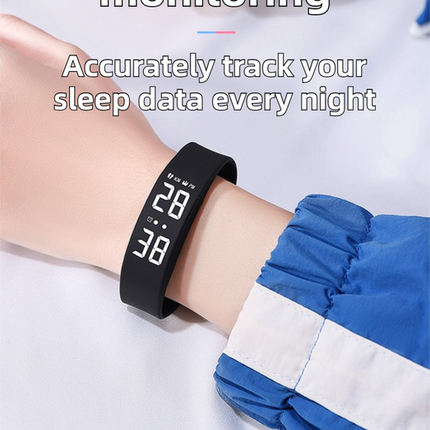 Beige Silent Vibration Alarm Smart Silicone Wristband with 3-Alarm Settings - Discreet Wake-Up Device for Teens & Adults (Vertical version)