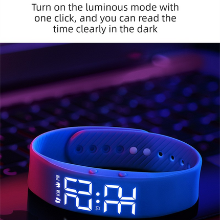Beige Silent Vibration Alarm Smart Silicone Wristband with 3-Alarm Settings - Discreet Wake-Up Device for Teens & Adults (Horizontal version)