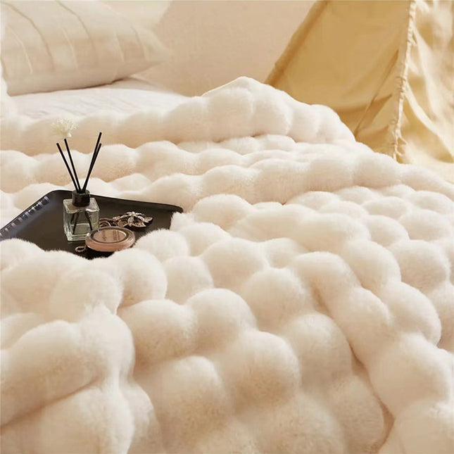 White Luxury Tuscany Fleece Rabbit Fur Bubble – product detail