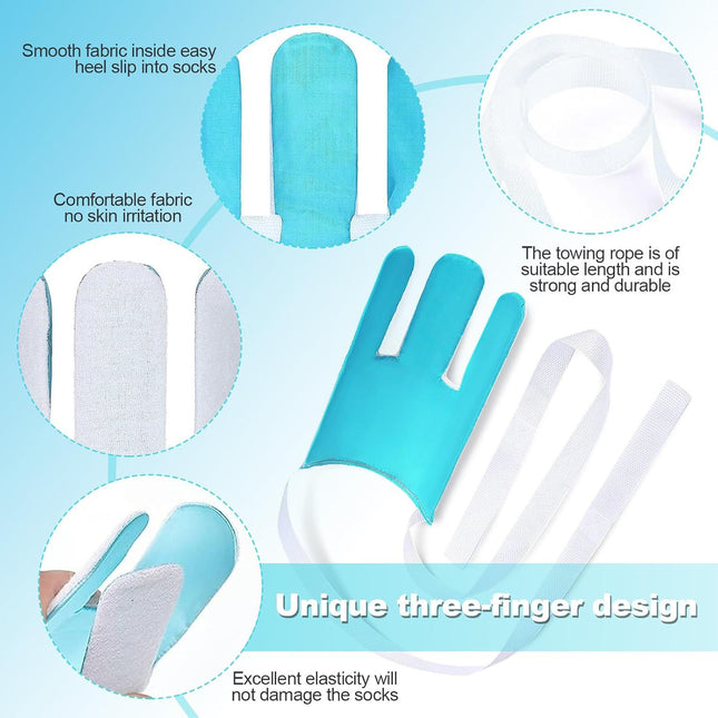 Independent Living Three-Finger Sock Aid with Long Cords- Easy-On Sock Mobility Aid for Seniors & Limited – product detail
