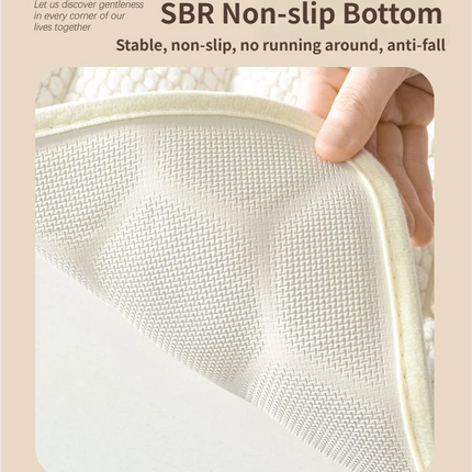 Light Grey 3D Honeycomb Textured High-Elastic Memory Foam Bathroom Mat (50 x 80 CM) - Ultra Absorbent Quick-Dry Thickened Door Mat