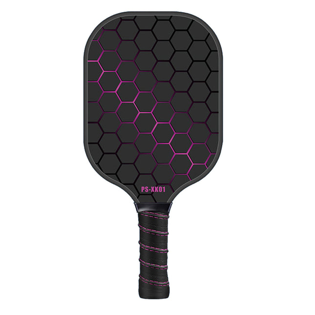 Black and Pink Fiberglass Pickleball Paddle