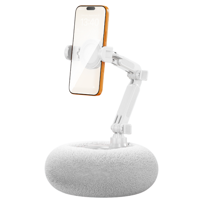 2-in-1 White Soft Plush Pillow Base & Phone V888-ELOSUNG49496
