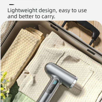 Grey Wireless Rechargeable Hot & Cold Hair Dryer - Lightweight Portable Blow Dryer with Blue Light Ion Care, 3 Speed & Temperature Settings