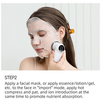 4-in-1 EMS Microcurrent & Constant Hot Compress Facial Toning Device (KL-3032) - Rechargeable Skin Lift & Rejuvenation Massager, Deep Cleaning & Nutrient Import
