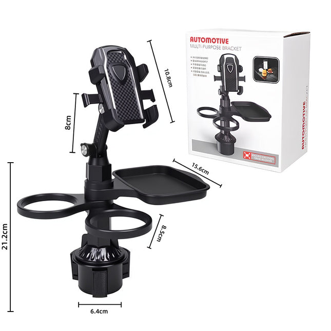 2-Pack (2-in-1 Standard Version & 3-in-1 Pro Phone Mount Version) Car Rotating Dinner Tray & – product detail