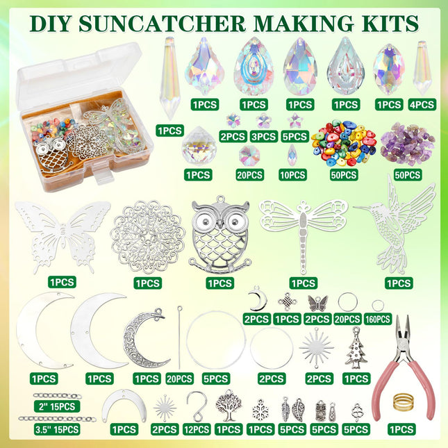 460PCS Suncatcher DIY Making Kit with Storage Box