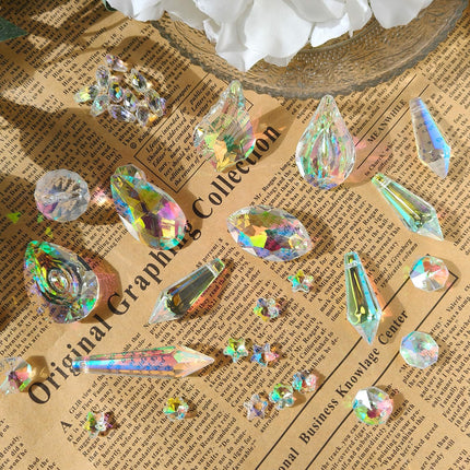 460PCS Suncatcher DIY Making Kit with Storage Box - Premium Crystal Prism Ornaments Craft Set for Home Decor