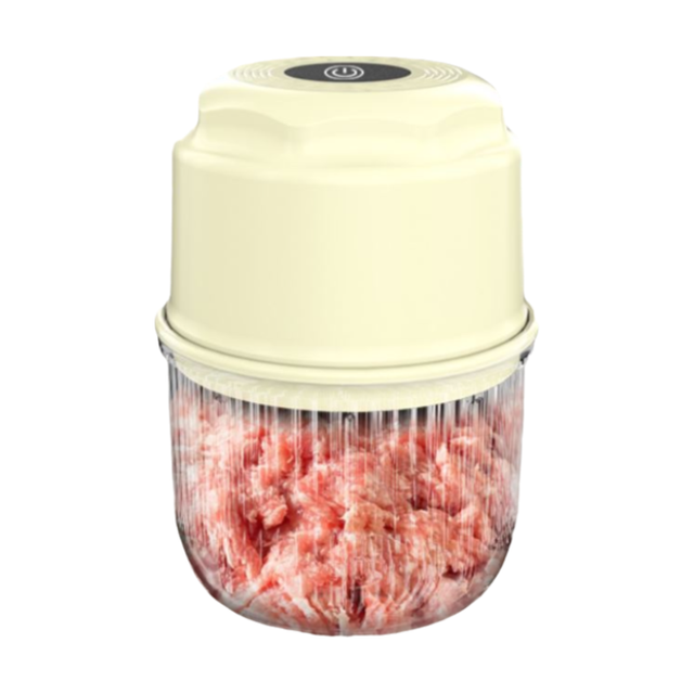 Yellow Cordless Electric Mini Food Chopper with 316 Stainless Steel Blades