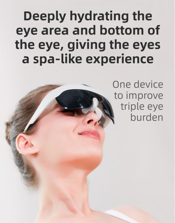White Rechargeable Wearable Eye Washer & Hydrating Atomizer with Dual-Mode Timer and Sterile Tank – product detail