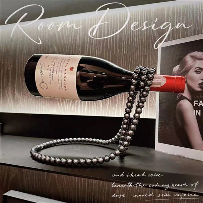 Black Luxury Pearl Floating Wine Rack