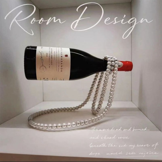 White Luxury Pearl Floating Wine Rack – product detail