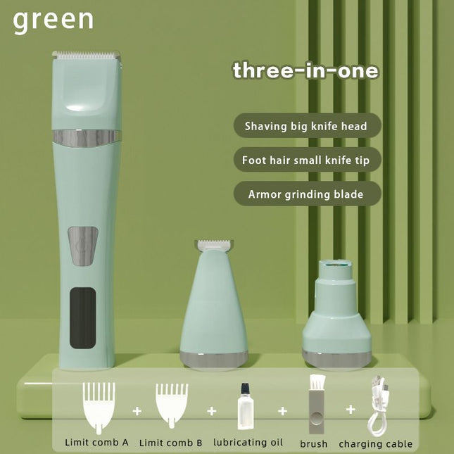 Green Professional 3-in-1 Pet Grooming Kit