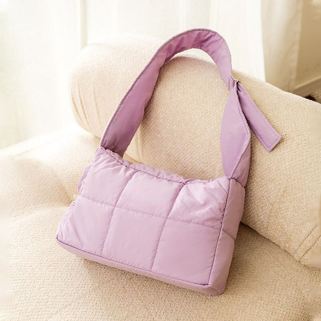 Purple Foldable Insulated Quilted Pet Shoulder Bag with Adjustable Peep Hole & Safety V888-ELOSUNG49594