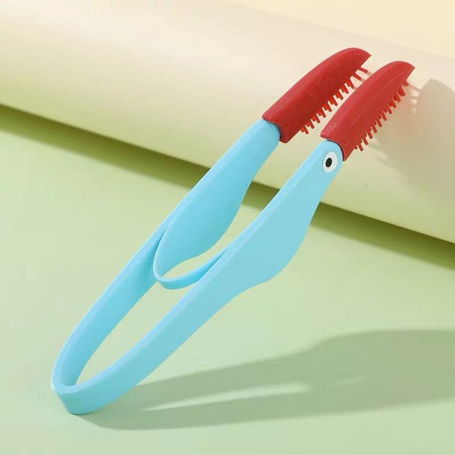 4-Pack Blue Pet Eye Cleaning Brushes with Precisice Tweezer