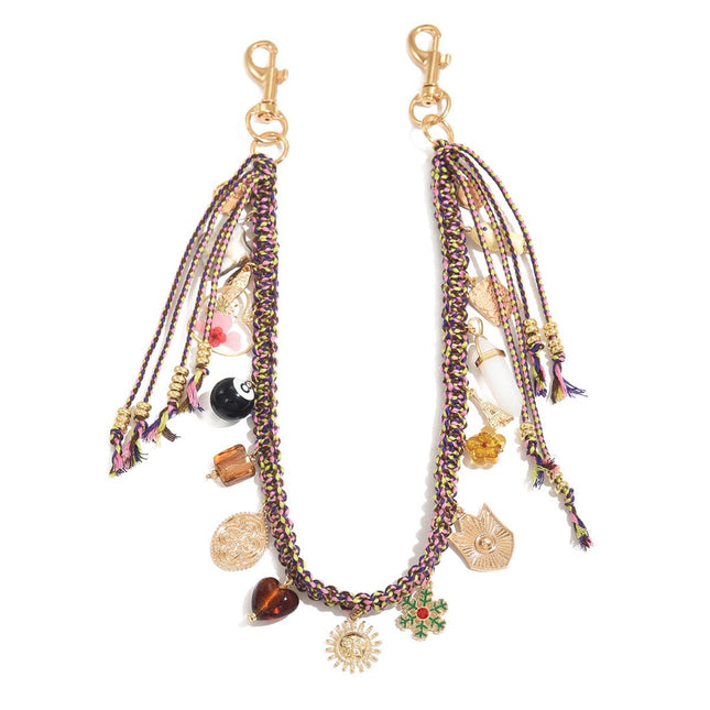 4346 Bohemian Vintage Ceramic Keychain Bag Charm